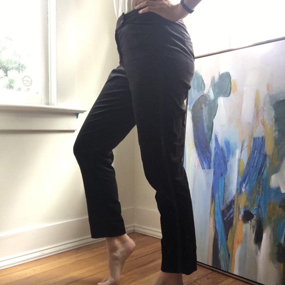 WHBM Velvet Slim Ankle Pants Size 4